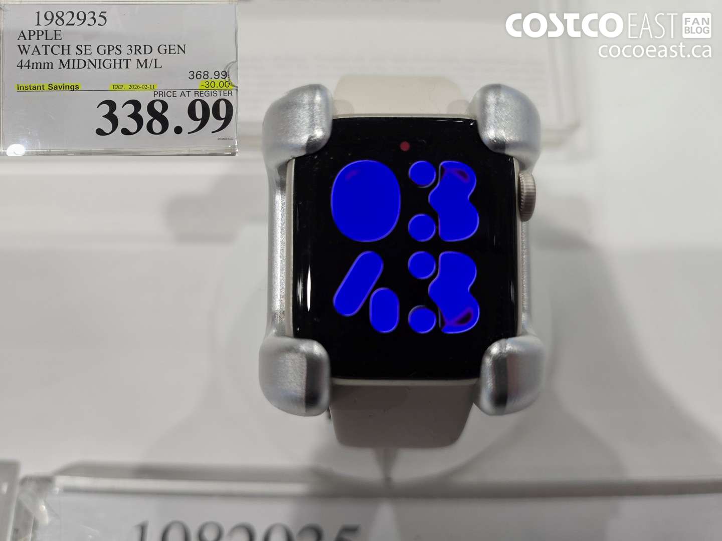 1982935 APPLE WATCH SE GPS 3RD GEN 44mm MIDNIGHT M/L ($30.00 INSTANT SAVINGS EXPIRES ON 2026-02-11) $338.99