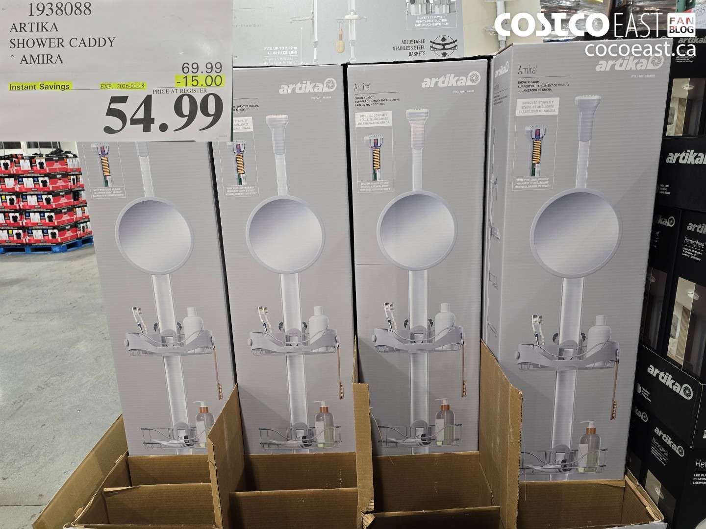 1938088 ARTIKA SHOWER CADDY AMIRA ($15.00 INSTANT SAVINGS EXPIRES ON 2026-01-18) $54.99