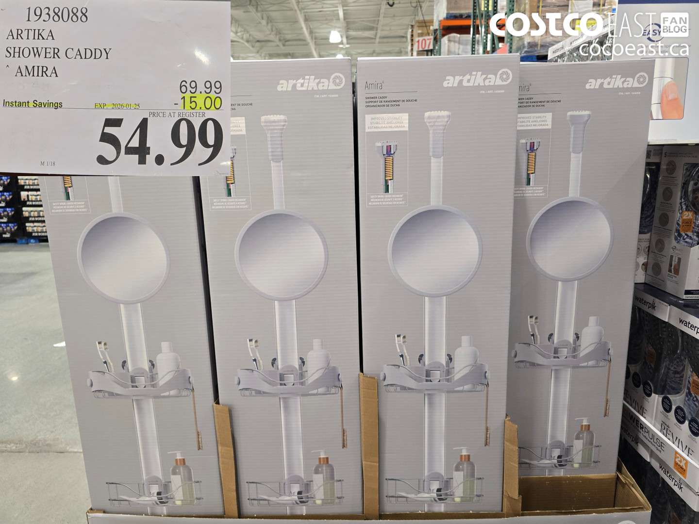 1938088 ARTIKA SHOWER CADDY AMIRA ($15.00 INSTANT SAVINGS EXPIRES ON 2026-01-25) $54.99