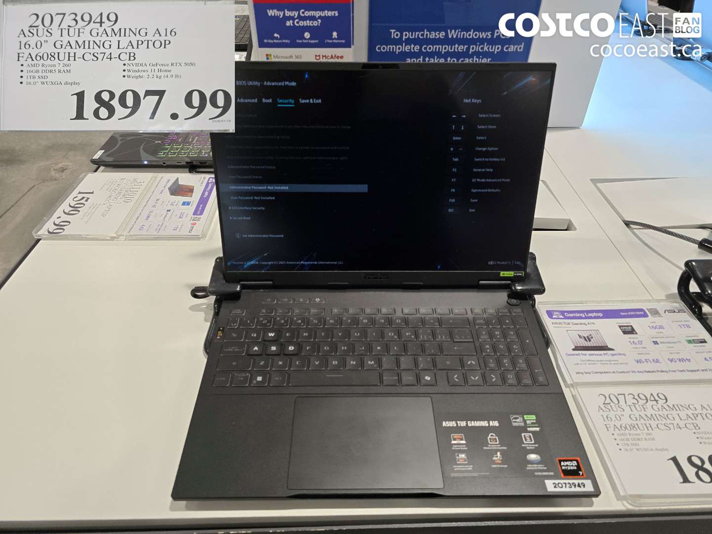 2073949 ASUS TUF GAMING A16 16.0