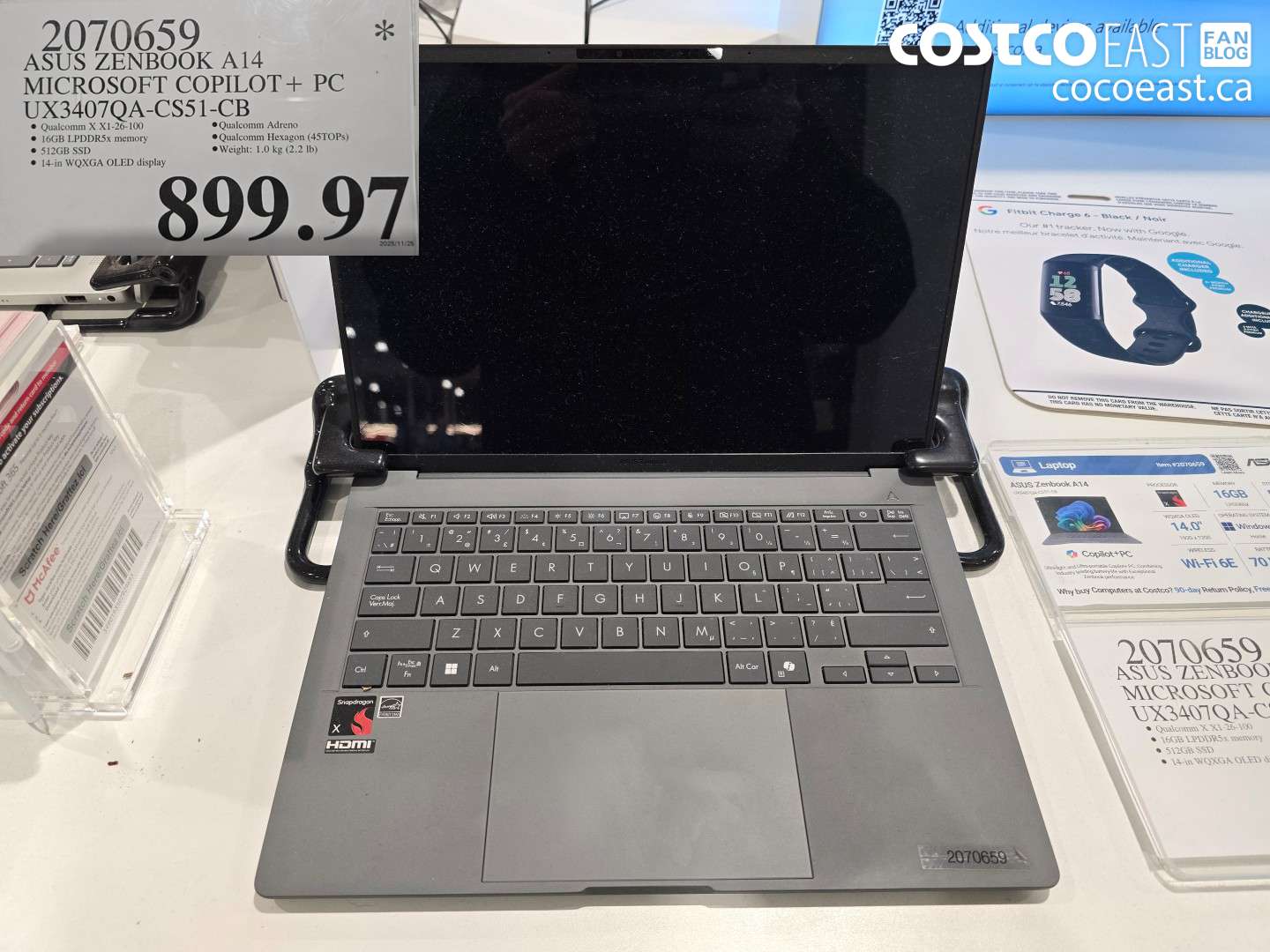 2070659 ASUS ZENBOOK A114 MICROSOFT COPILOT+ PC UX3407QA- CS51 CB $899.97