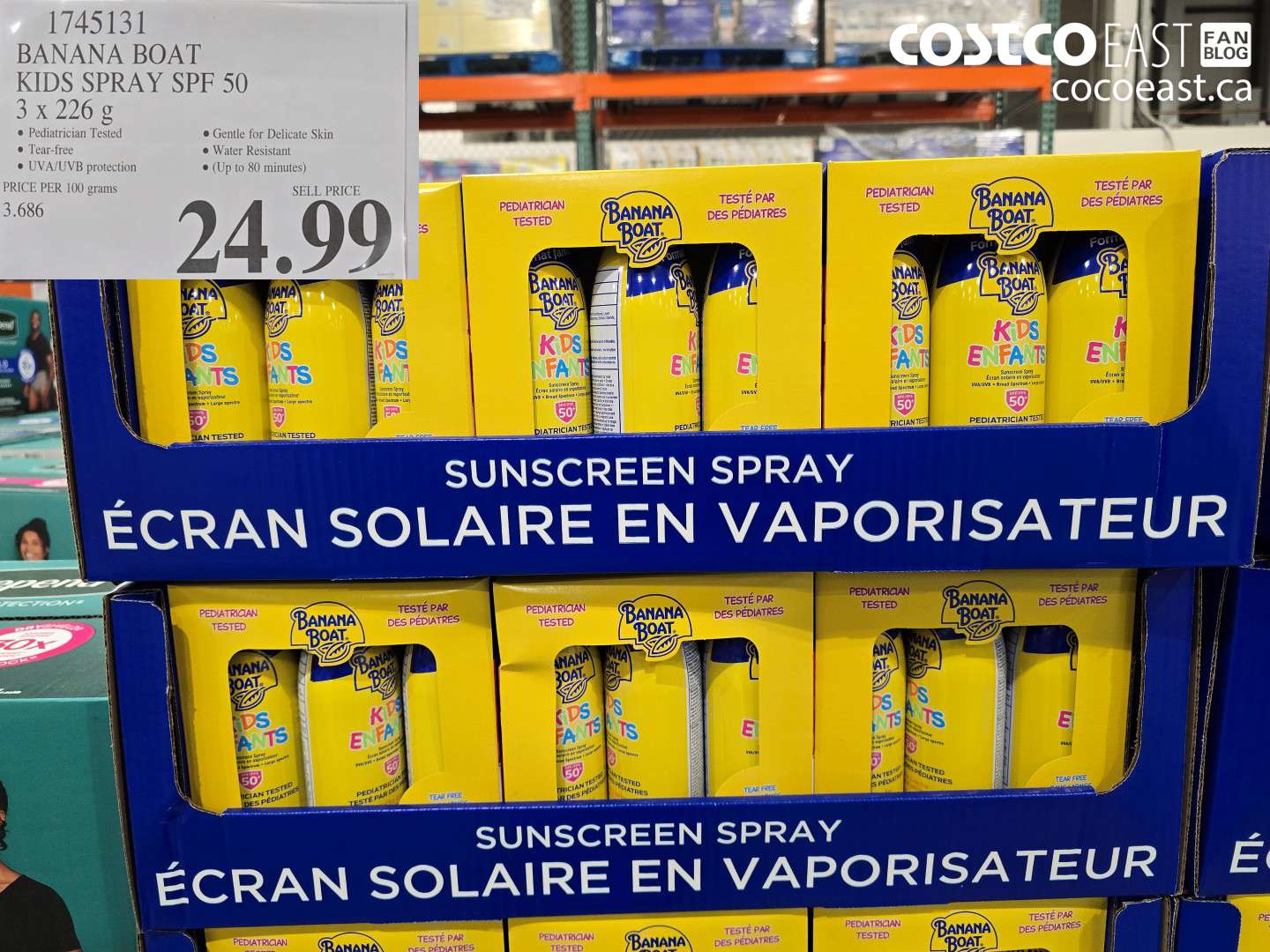 1745131 BANANA BOAT KIDS SPRAY SPF 50 3 X 226 G $24.99