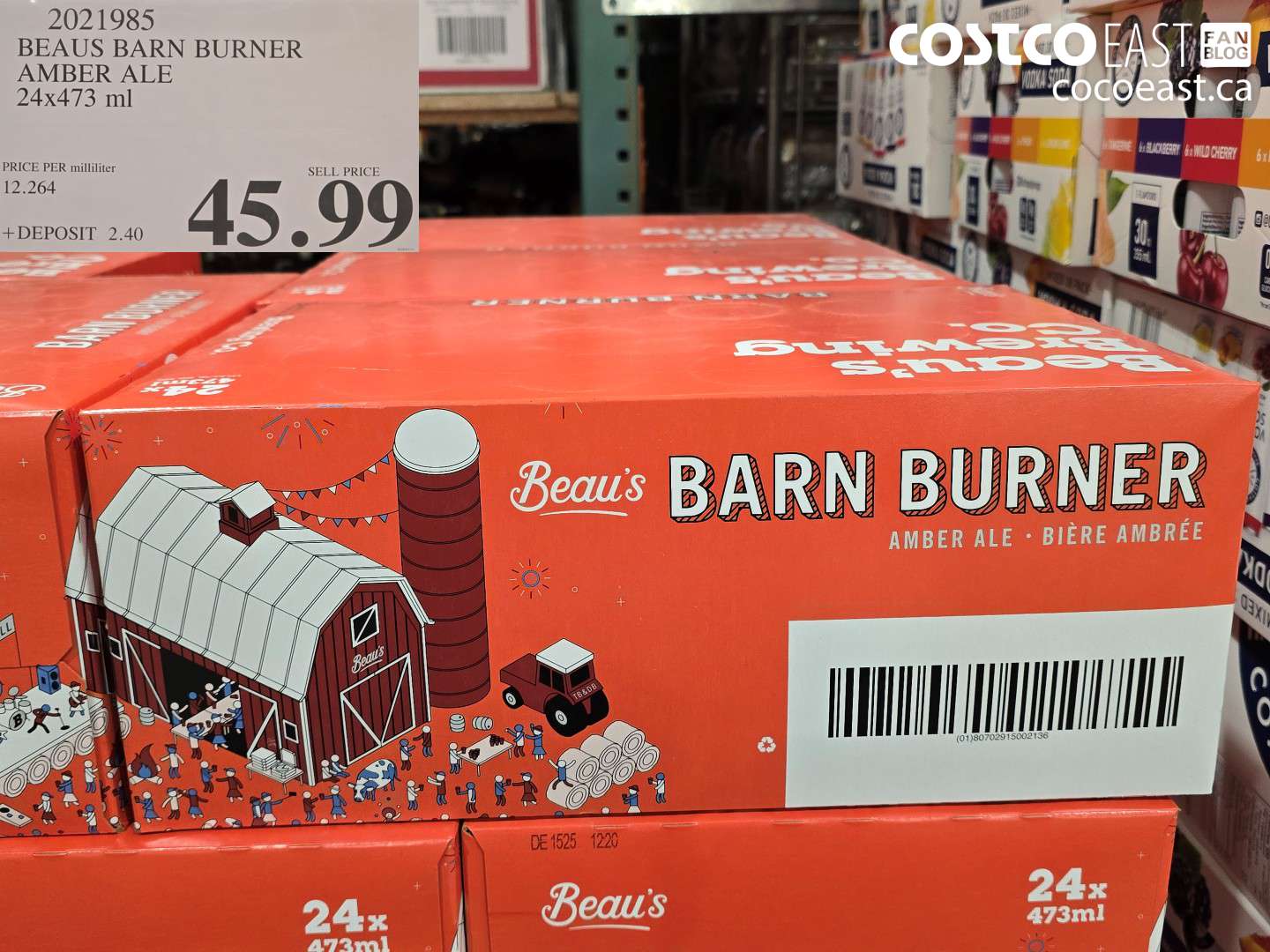 2021985 BEAUS BARN BURNER AMBER ALE 24x473 ml $45.99