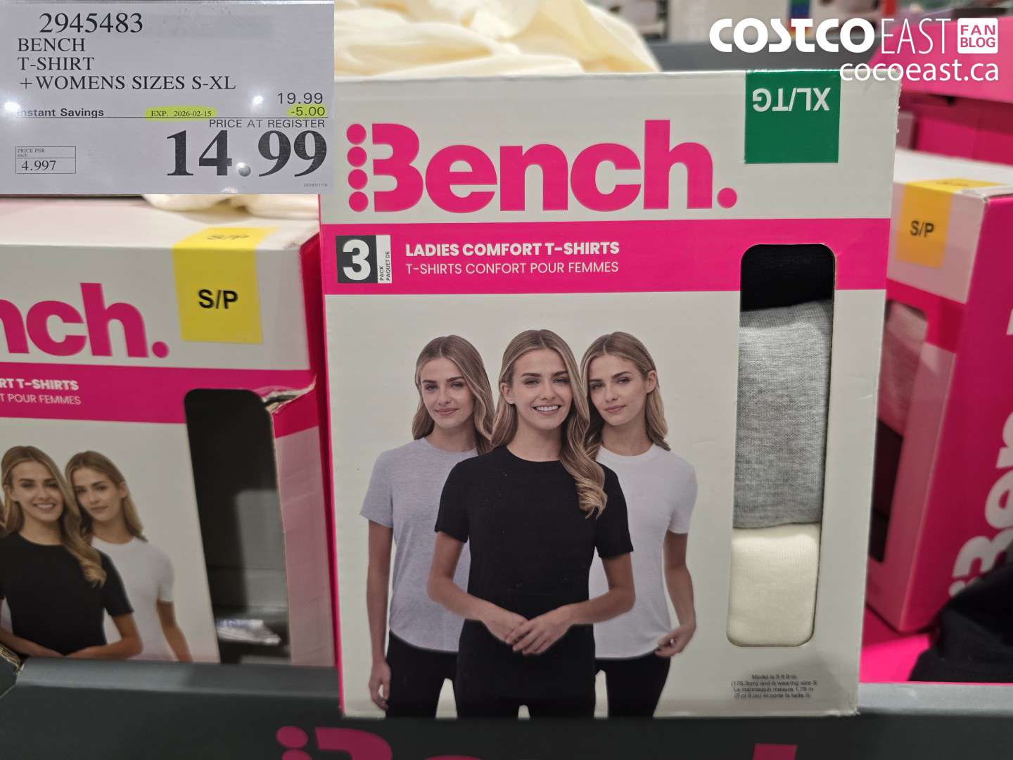 2945483 BENCH T-SHIRT +WOMENS SIZES S-XL ($5.00 INSTANT SAVINGS EXPIRES ON 2026-02-15) $14.99