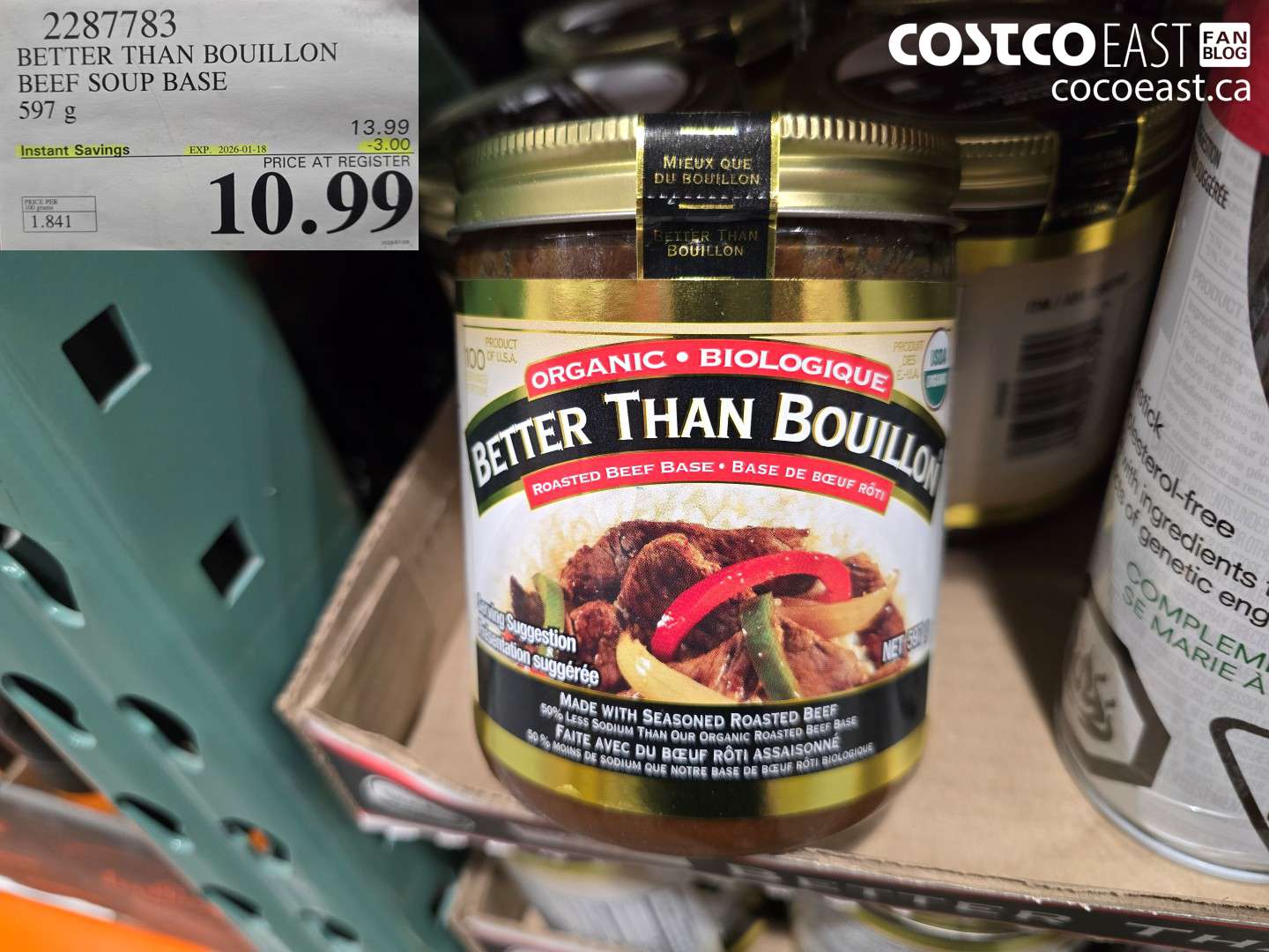 2287783 BETTER THAN BOUILLON BEEF SOUP BASE 597 g ($3.00 INSTANT SAVINGS EXPIRES ON 2026-01-18) $10.99