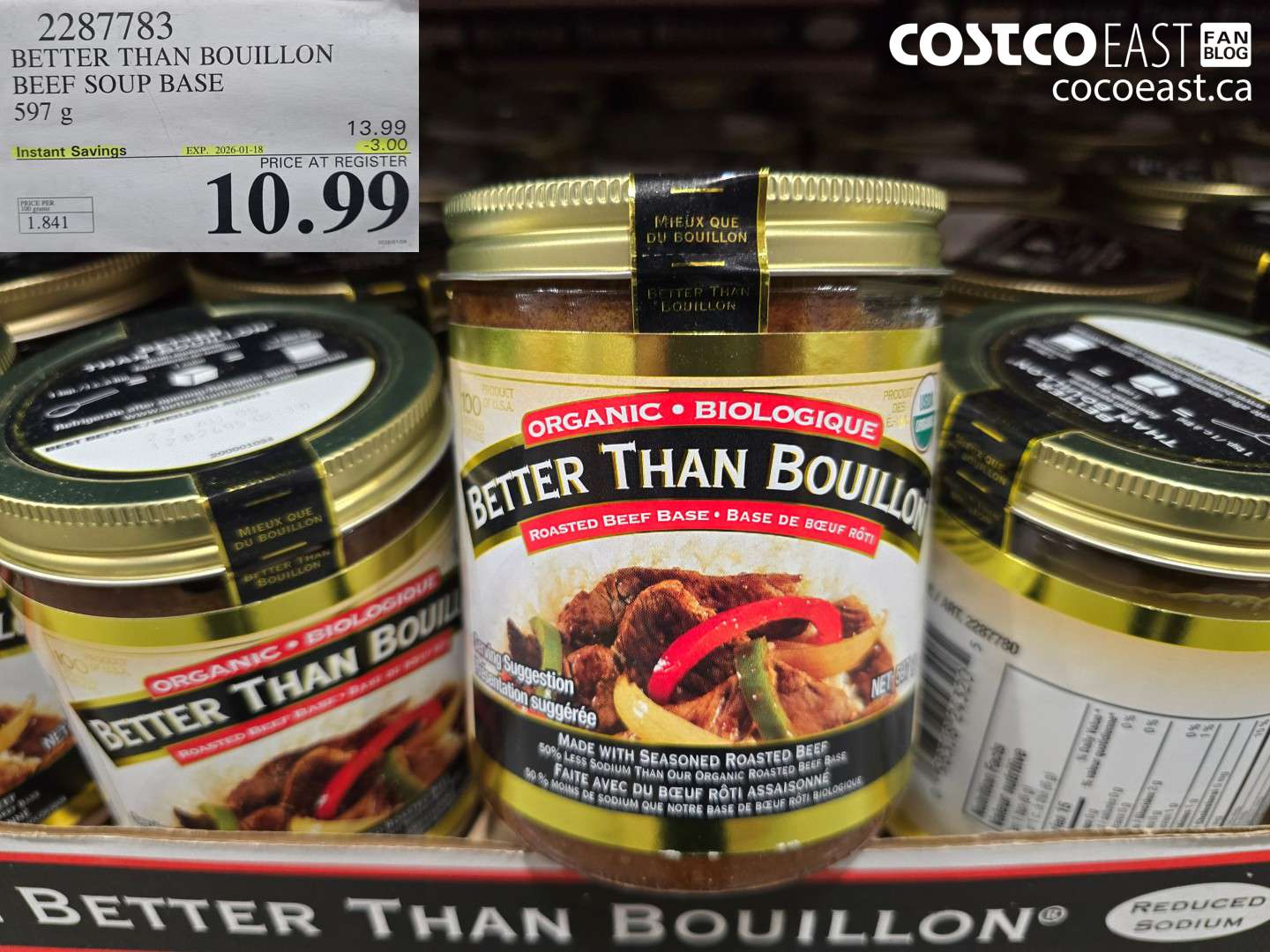 2287783 BETTER THAN BOUILLON BEEF SOUP BASE 597 g ($3.00 INSTANT SAVINGS EXPIRES ON 2026-01-18) $10.99
