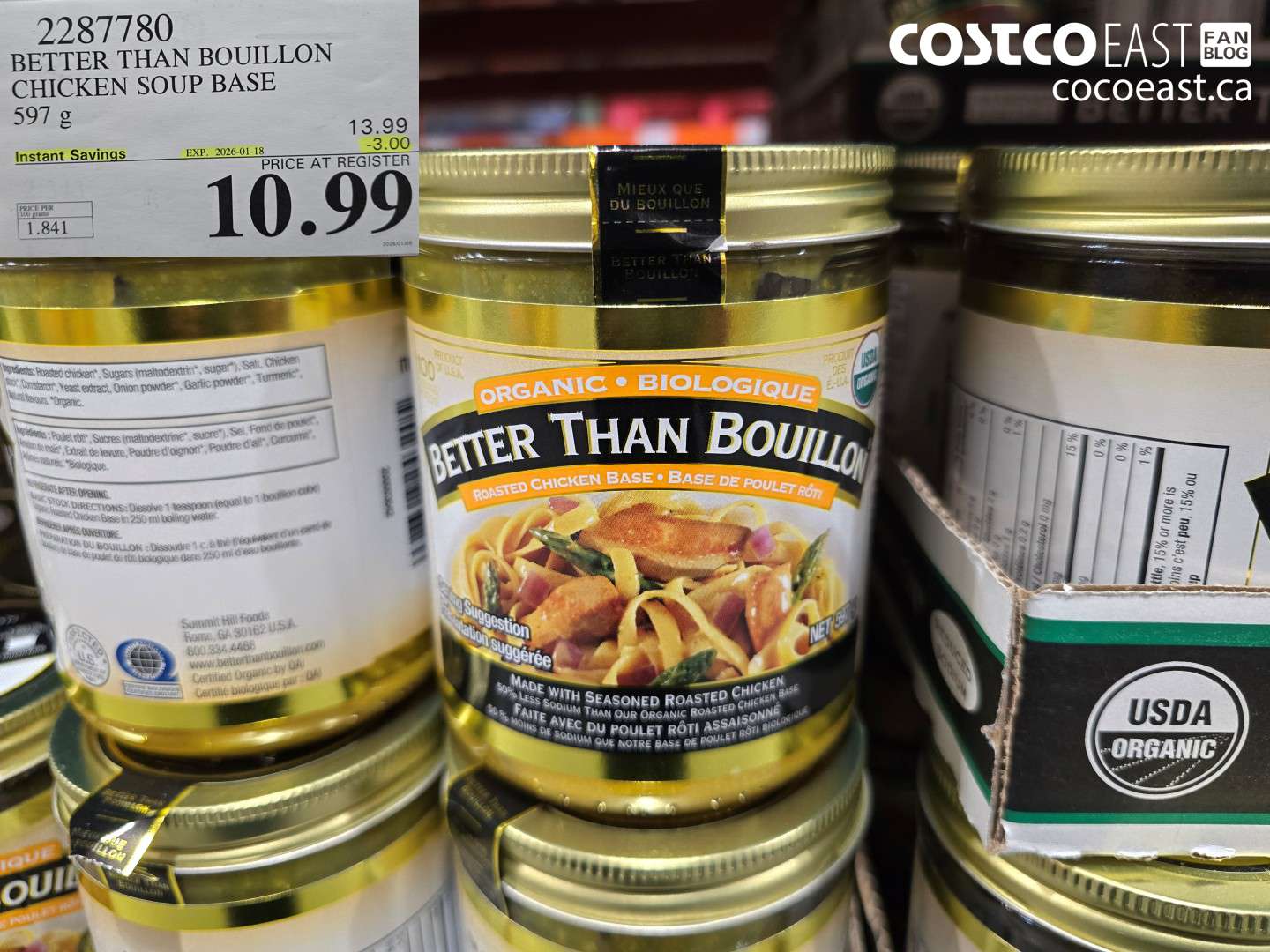 2287780 BETTER THAN BOUILLON CHICKEN SOUP BASE 597 G ($3.00 INSTANT SAVINGS EXPIRES ON 2026-01-18) $10.99