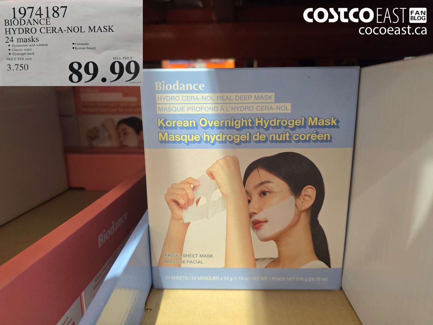 1974187 BIODANCE HYDRO CERA-NOL MASK 24 masks $89.99