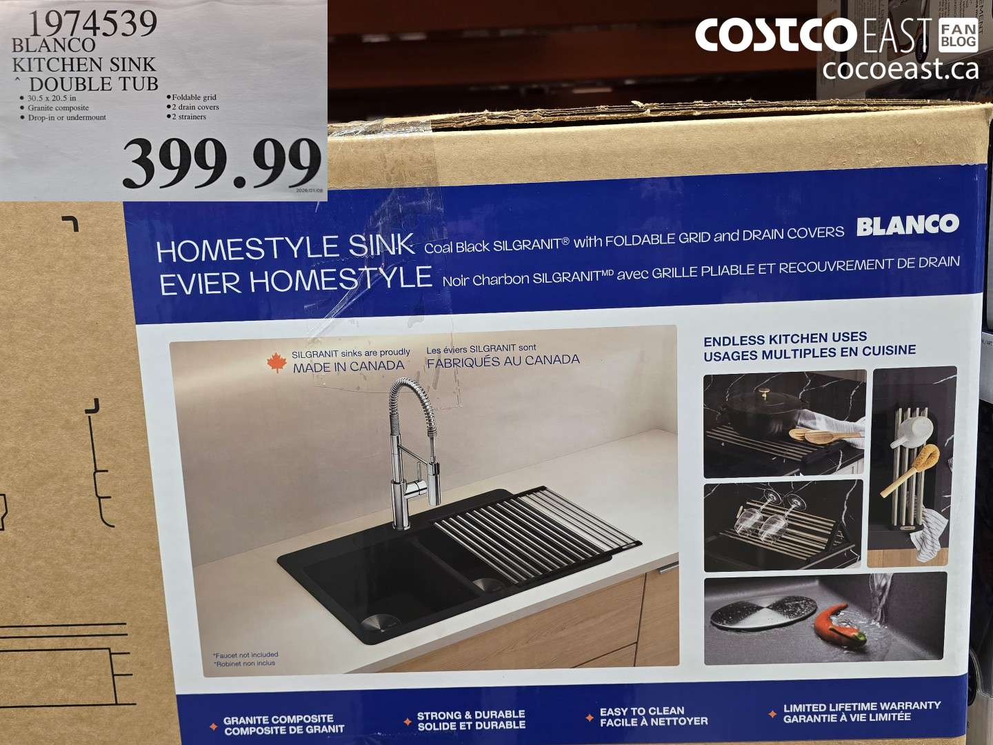 1974539 BLANCO KITCHEN SINK DOUBLE TUB $399.99