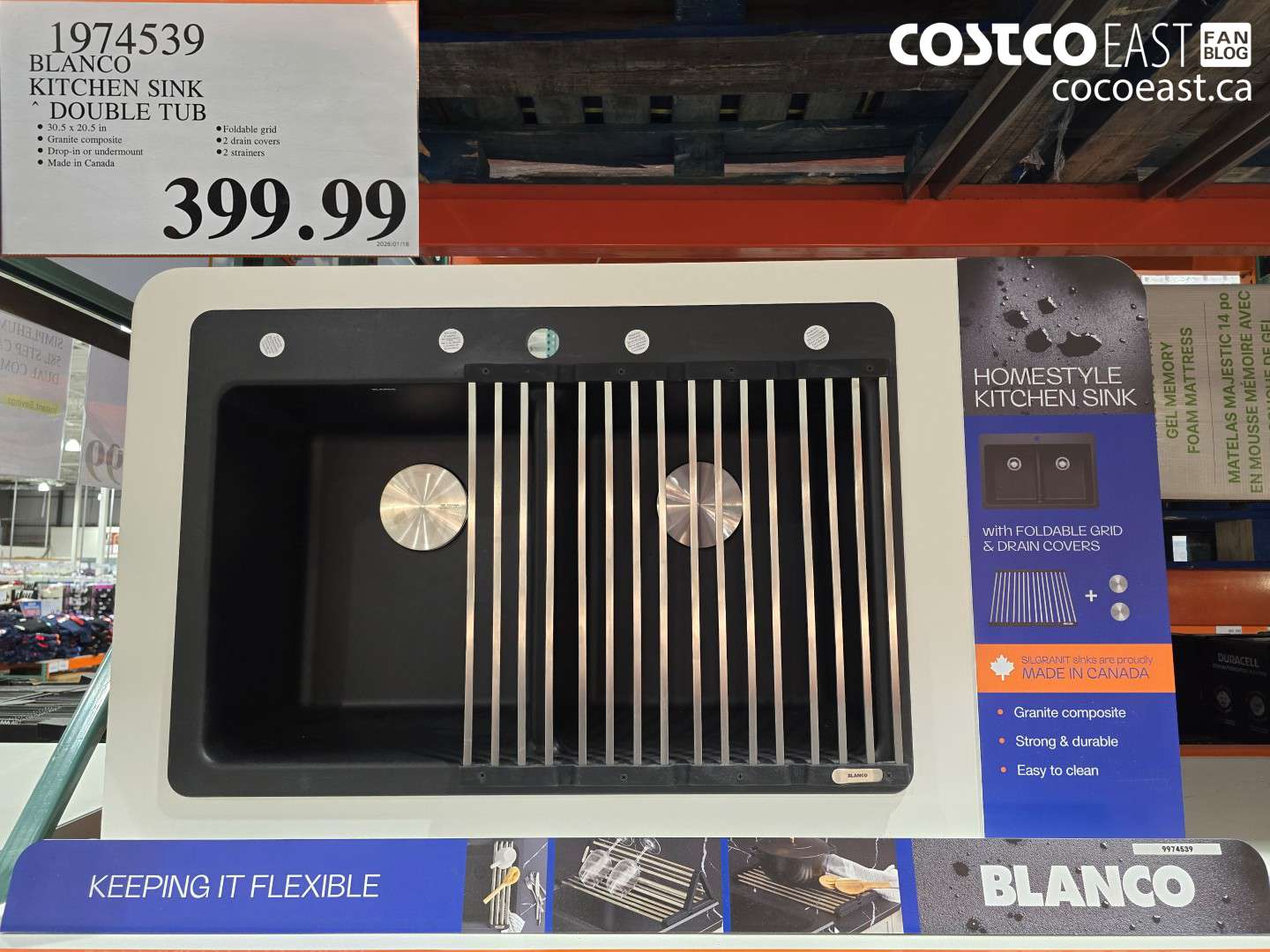 1974539 BLANCO KITCHEN SINK DOUBLE TUB $399.99