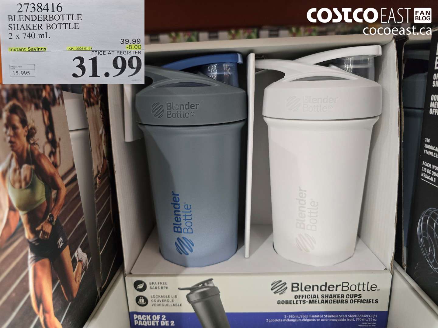 2738416 BLENDERBOTTLE SHAKER BOTTLE 2 x 740 mL 2026-0-118 ($8.00 INSTANT SAVINGS) $31.99