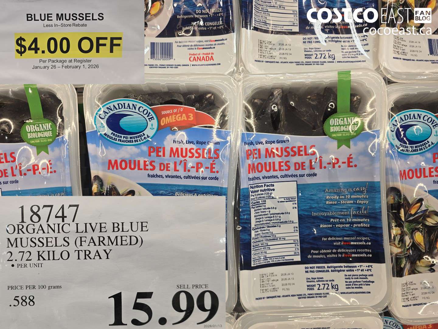 18747 BLUE MUSSELS ($4.00 INSTANT SAVINGS)