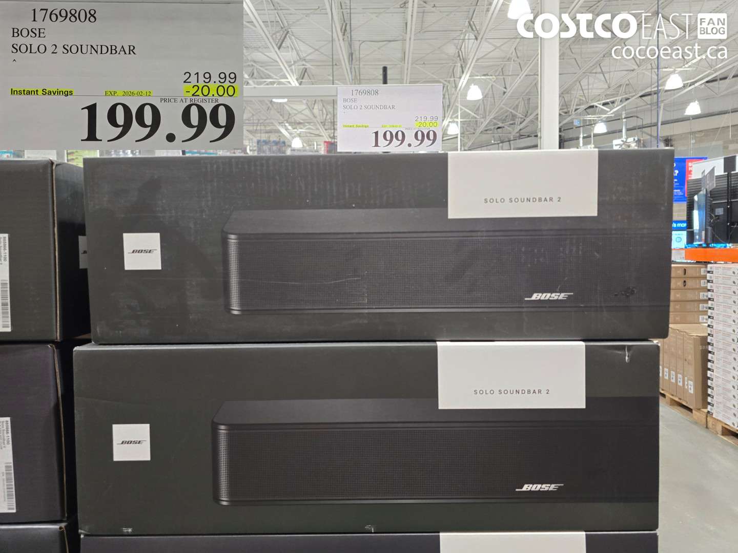 1769808 BOSE SOLO 2 SOUNDBAR ($20.00 INSTANT SAVINGS EXPIRES ON 2026-02-12) $199.99