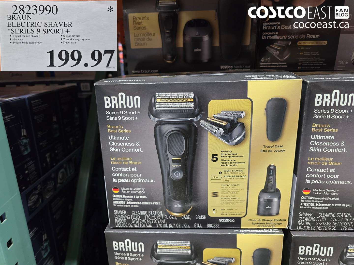 223990 BRAUN ELECTRIC SHAVER SERIES 9 $199.97