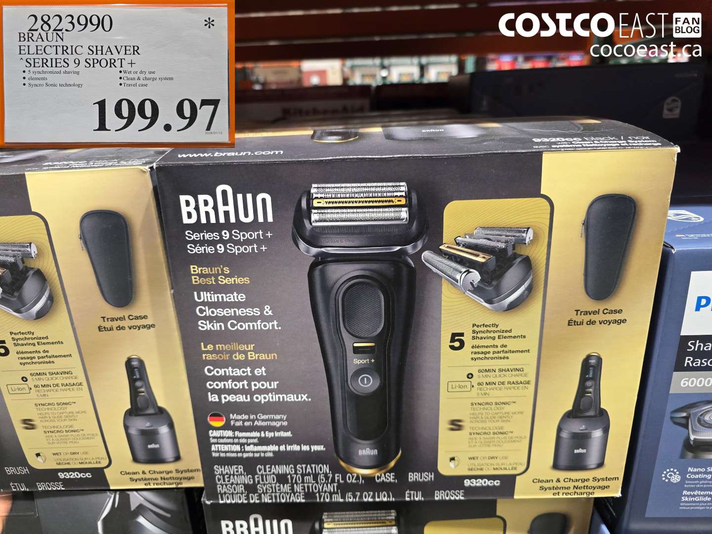 2823990 BRAUN ELECTRIC SHAVER SERIES 9 SPORT + $199.97