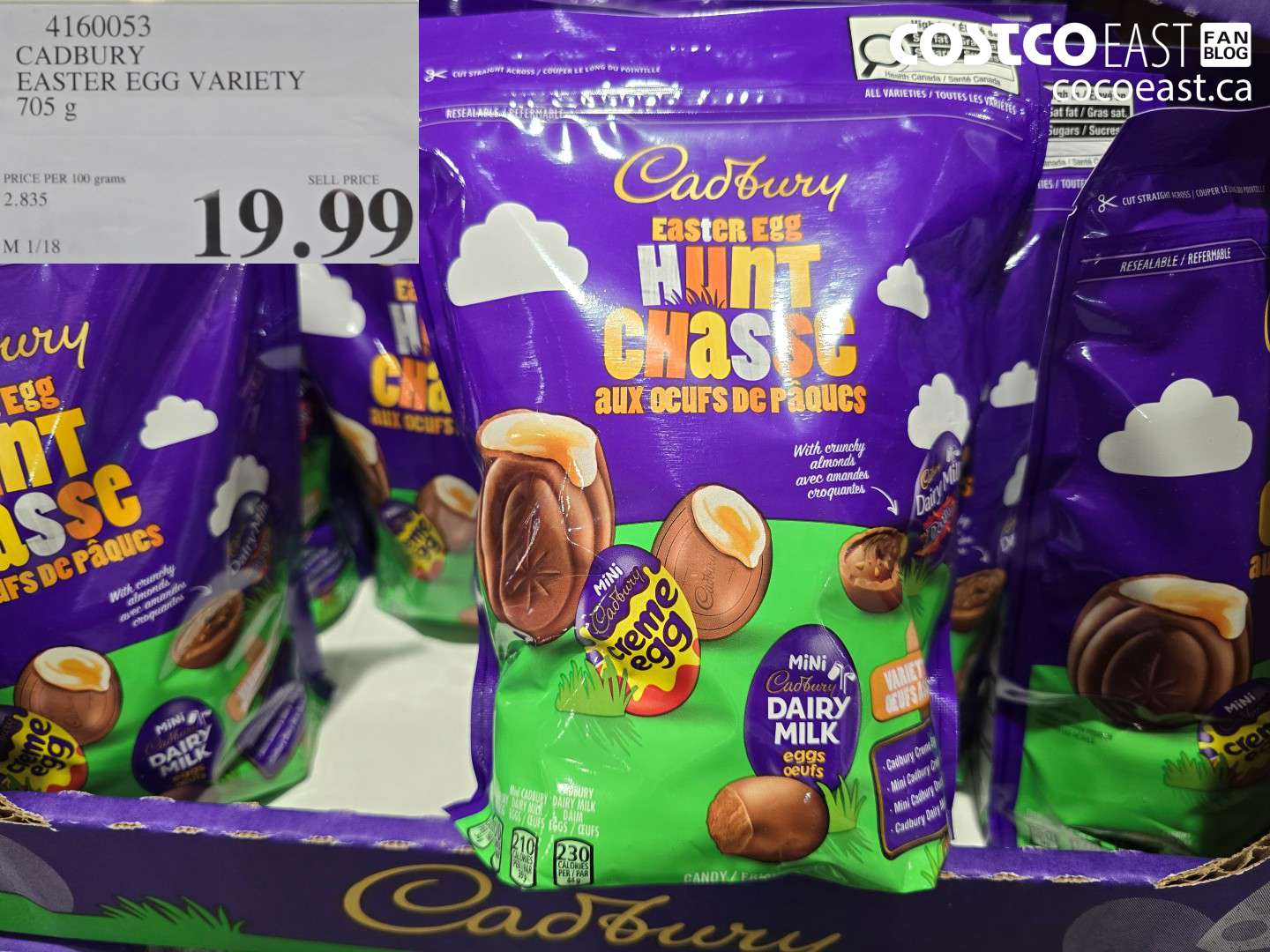 4160053 CADBURY EASTER EGG VARIETY 705 g $19.99