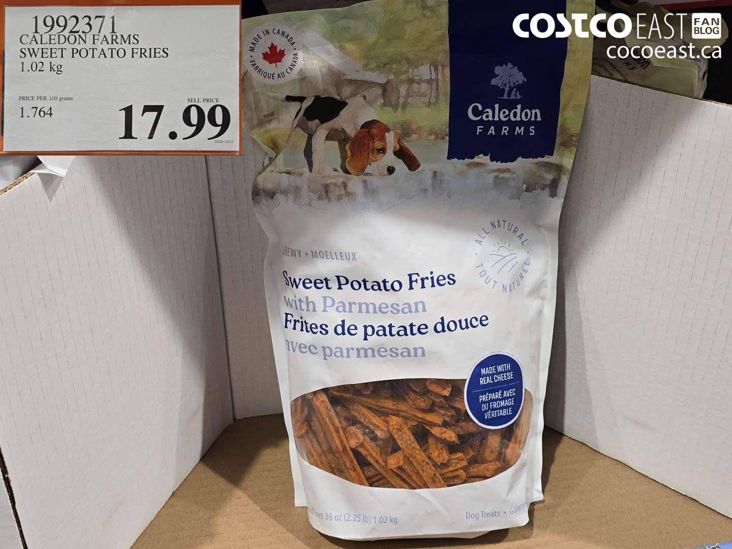 1992371 CALEDON FARMS SWEET POTATO FRIES 1.02 KG $17.99
