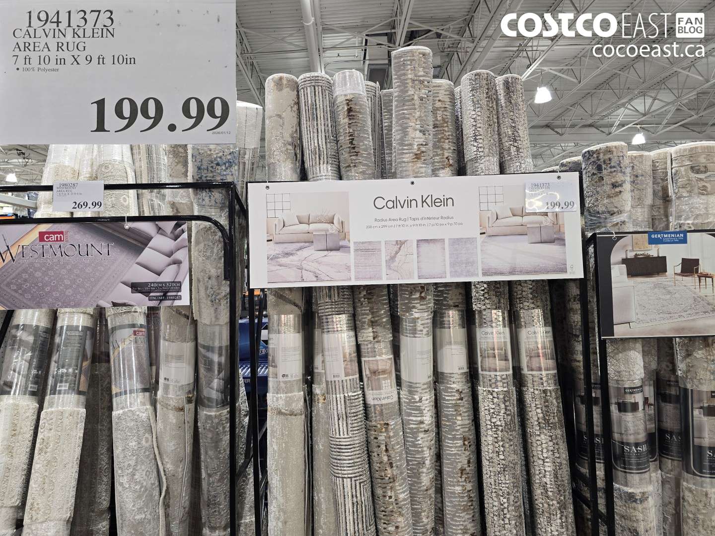 1941373 CALVIN KLEIN AREA RUG 7 FT X 10 IN X 9 FT 10 IN $199.99