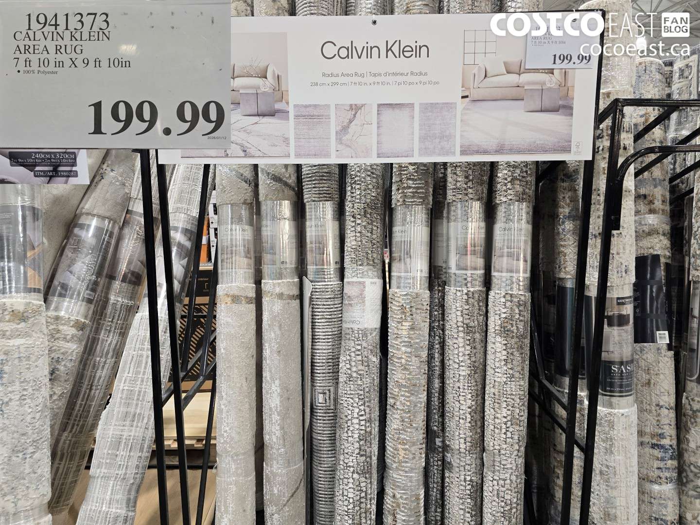 1941373 CALVIN KLEIN AREA RUG 7 FT X 10 IN X 9 FT 10 IN $199.99