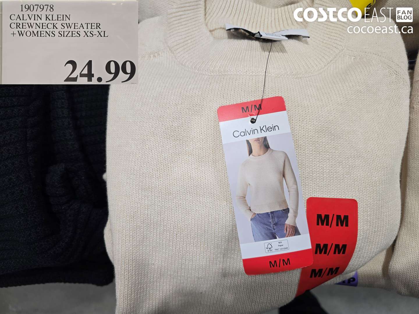 1907978 CALVIN KLEIN CREWNECK SWEATER + WOMENS SIZES XS-XL $24.99