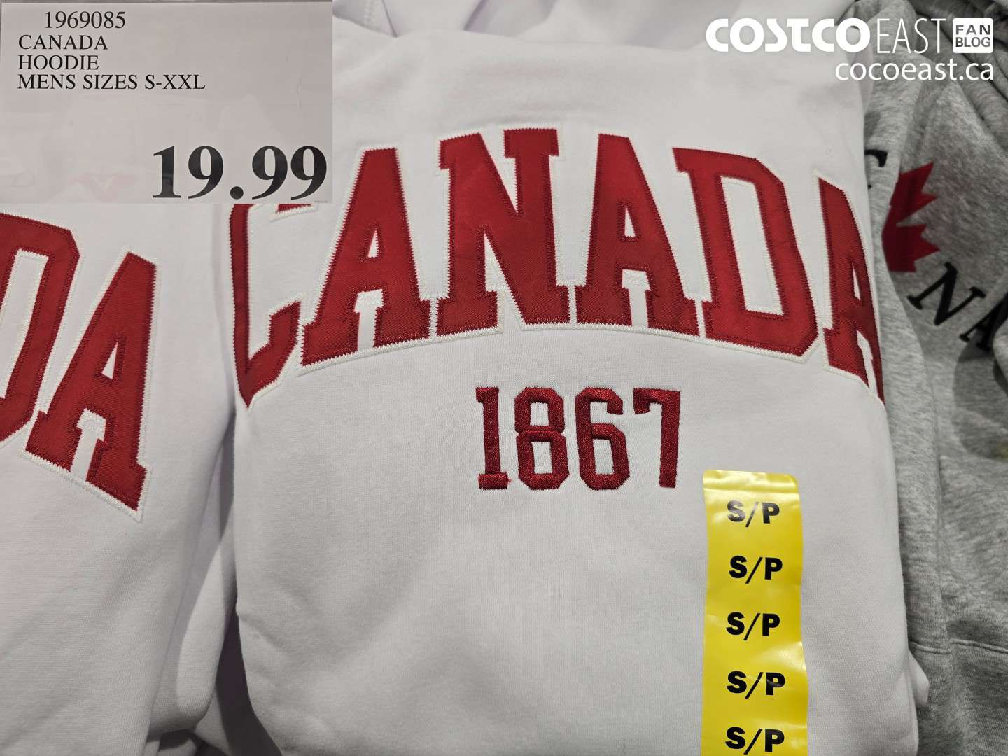 1969085 CANADA HOODIE MENS SIZES S-XXL $19.99
