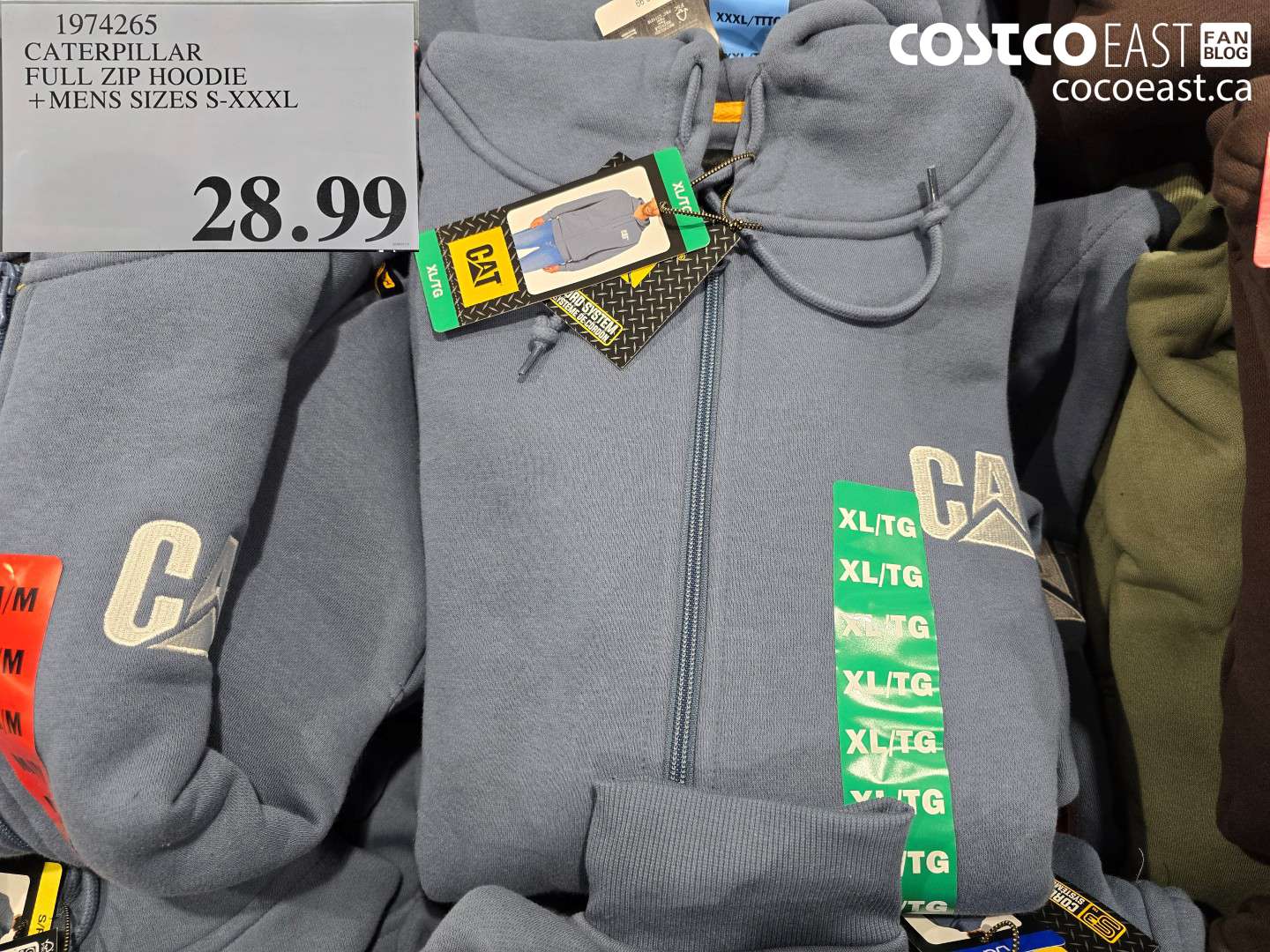 1974265 CATERPILLAR FULL ZIP HOODIE +MENS SIZES S-XXXL $28.99