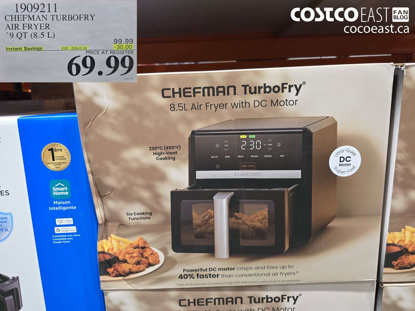 1909211 CHEFMAN TURBOFRY AIR FRYER 8.5 L (9 QT) ($30.00 INSTANT SAVINGS EXPIRES ON 2026-02-08) $69.99