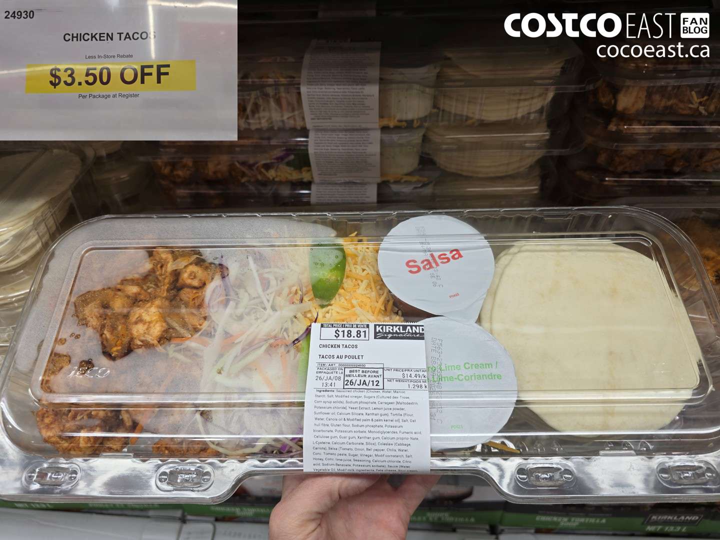 24930 CHICKEN TACOS ($3.50 INSTANT SAVINGS)