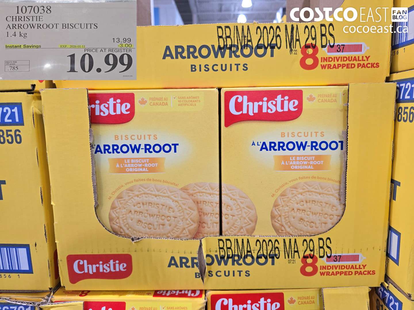 107038 CHRISTIE BROWN ARROWROOT BISCUITS 1.4 KG ($3.00 INSTANT SAVINGS EXPIRES ON 2026-01-11) $10.99