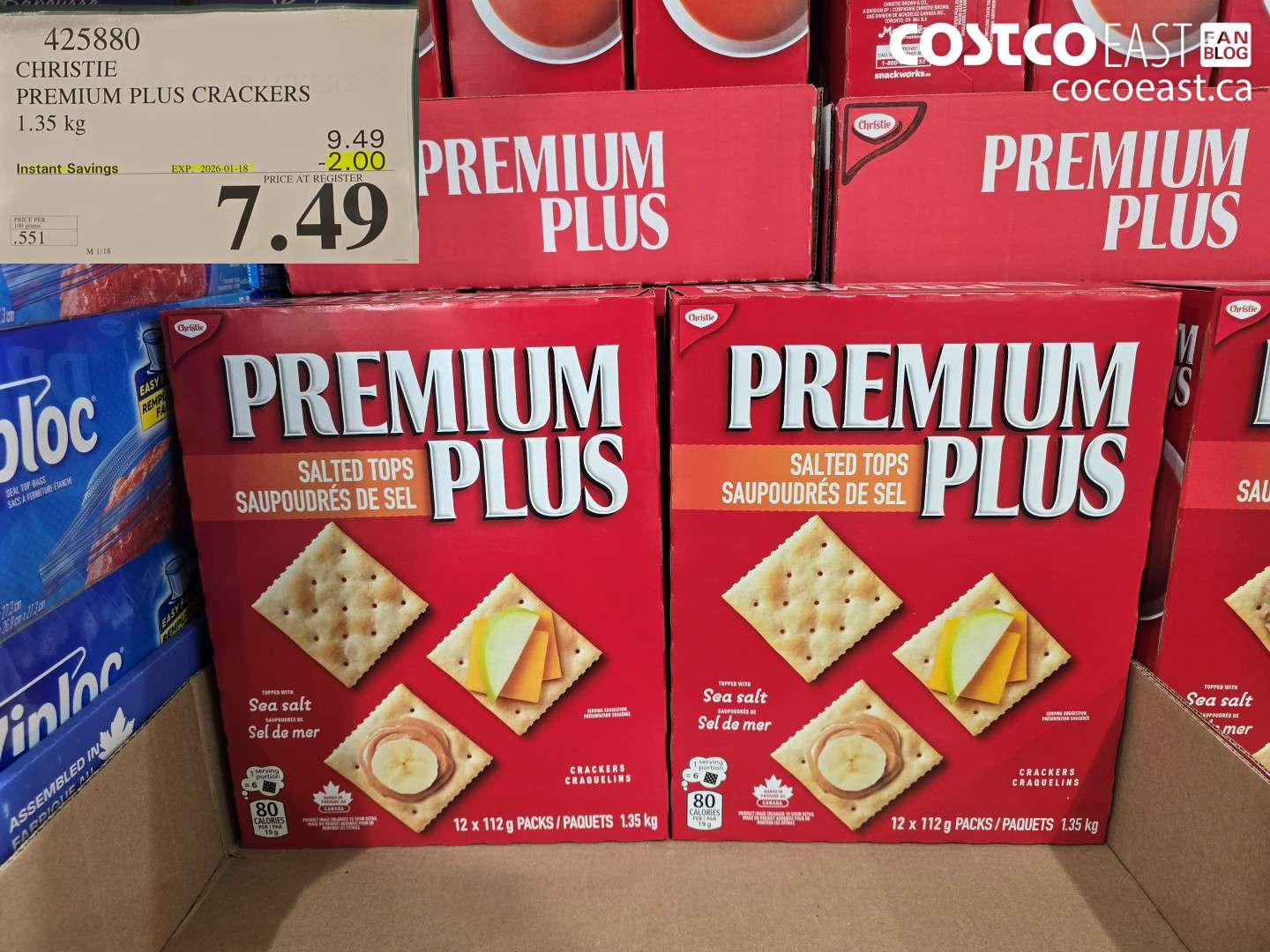 425880 CHRISTIE PREMIUM PLUS CRACKERS 1.36 kg ($2.00 INSTANT SAVINGS EXPIRES ON 2026-01-18) $7.49