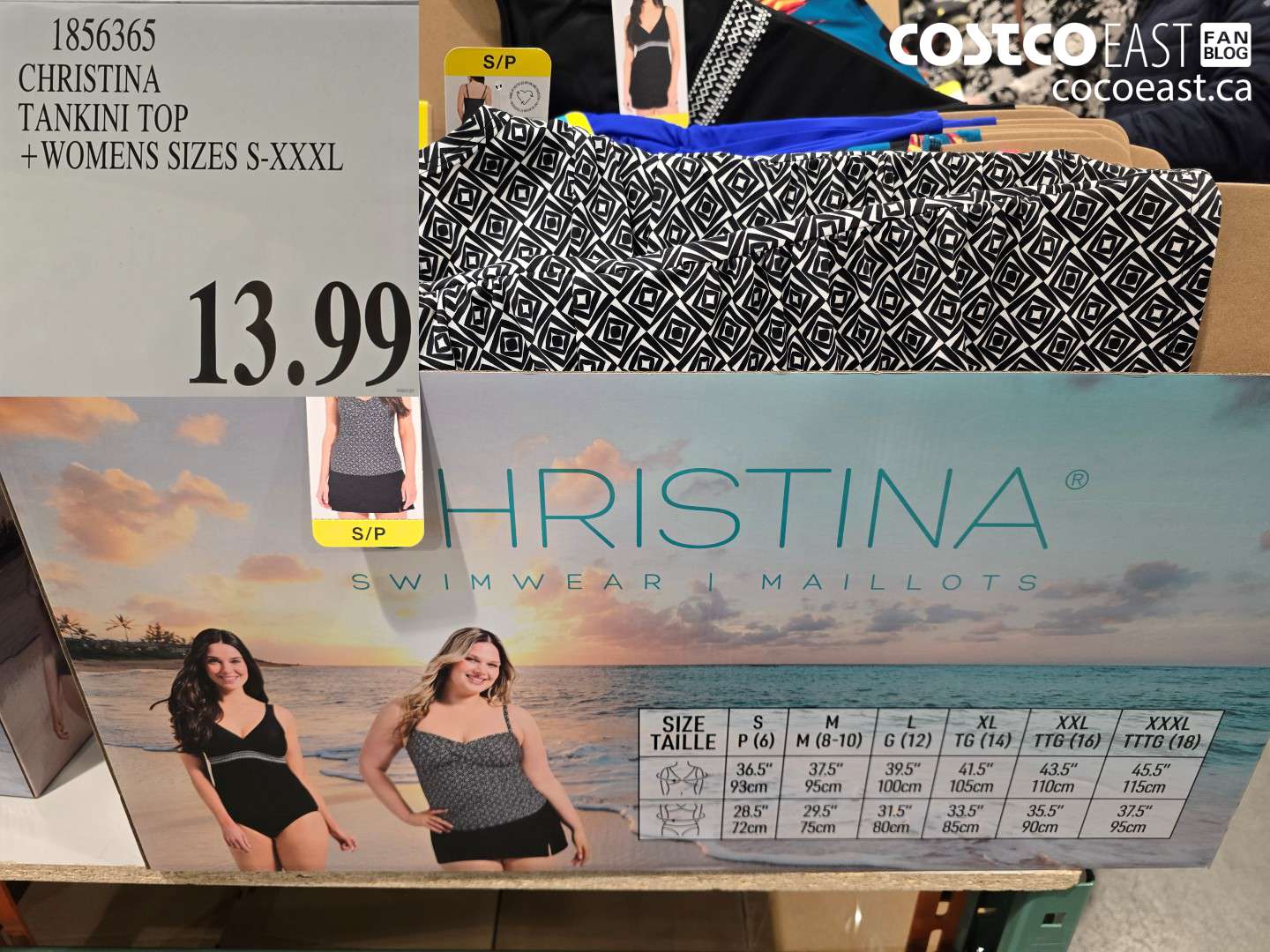 1856365 CHRISTINA TANKINI TOP +WOMENS SIZES S-XXXL $13.99