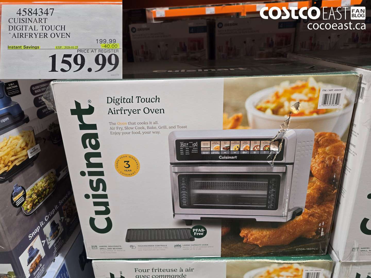 4584347 CUISINART DIGITAL TOUCH AIR FRYER OVEN ($40.00 INSTANT SAVINGS EXPIRES ON 2026-01-25) $159.99
