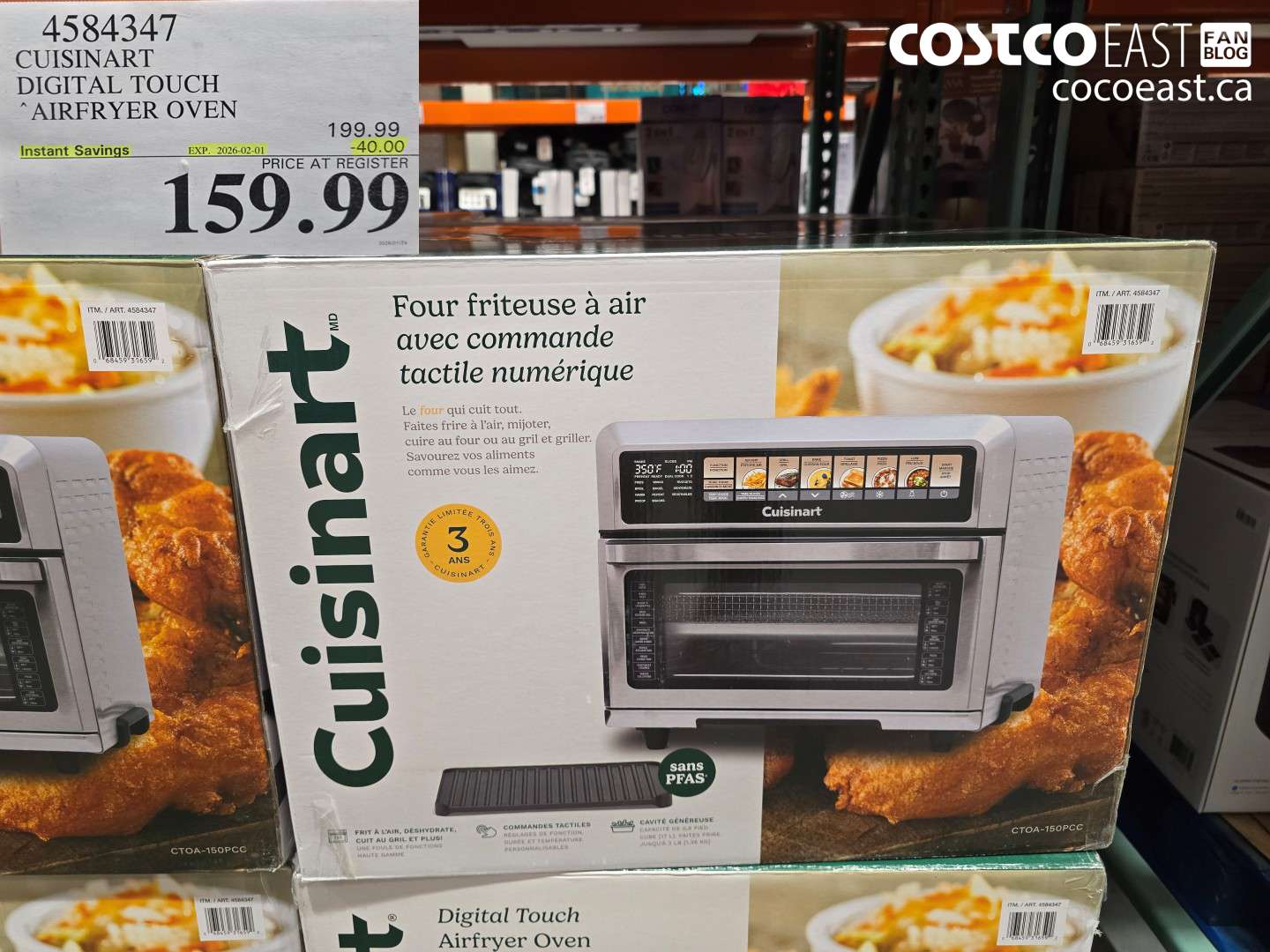 4584347 CUISINART DIGITAL TOUCH AIR FRYER OVEN ($40.00 INSTANT SAVINGS EXPIRES ON 2026-02-01) $159.99