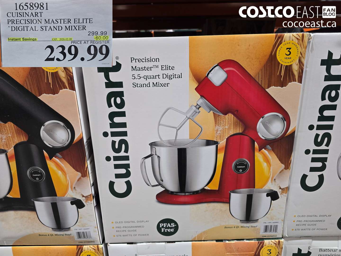 1658981 CUISINART PRECISION MASTER ELITE DIGITAL STAND MIXER ($60.00 INSTANT SAVINGS EXPIRES ON 2026-02-08) $239.99