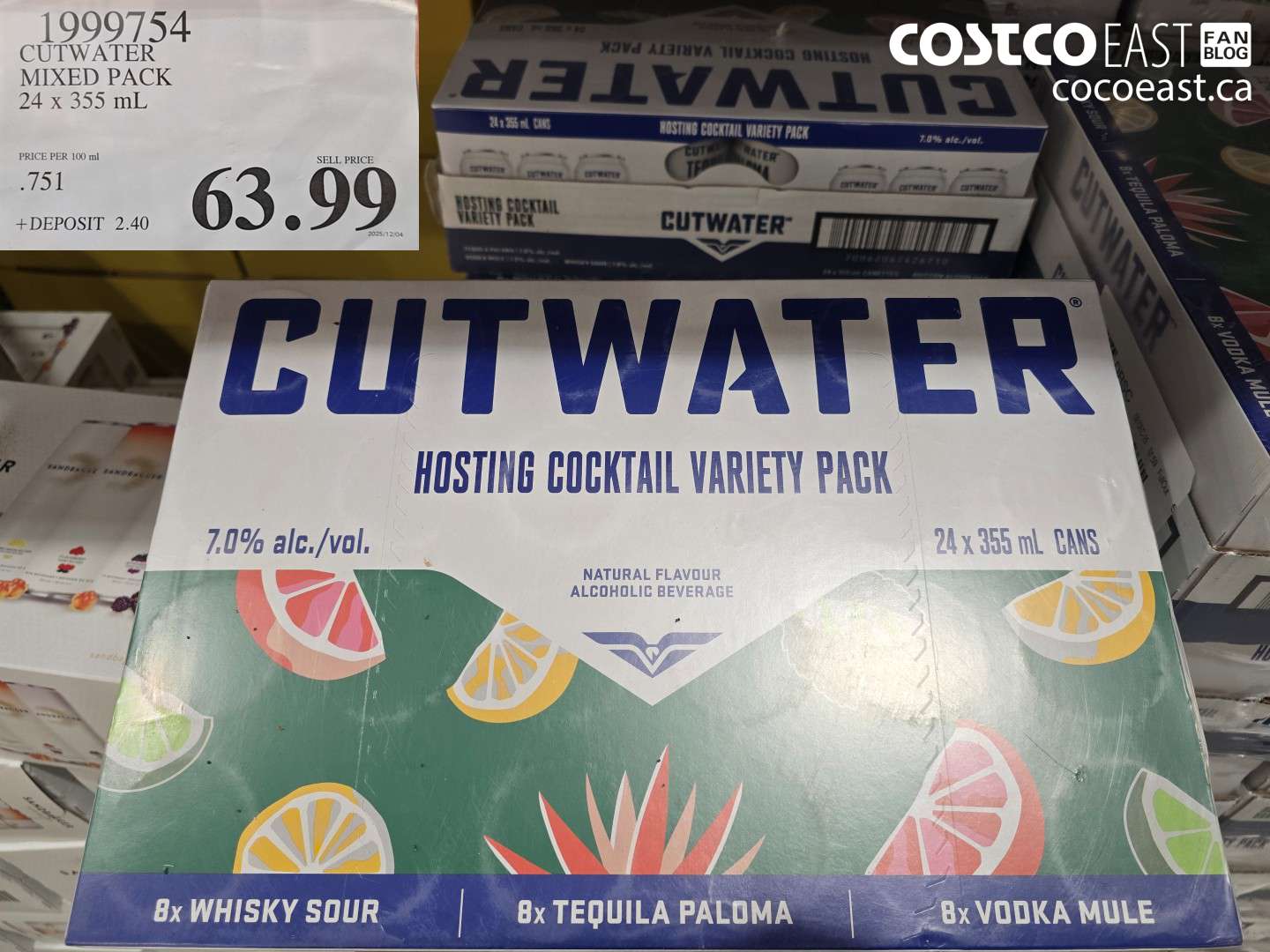 1999754 CUTWATER MIXED PACK 24 x 355 mL $63.99