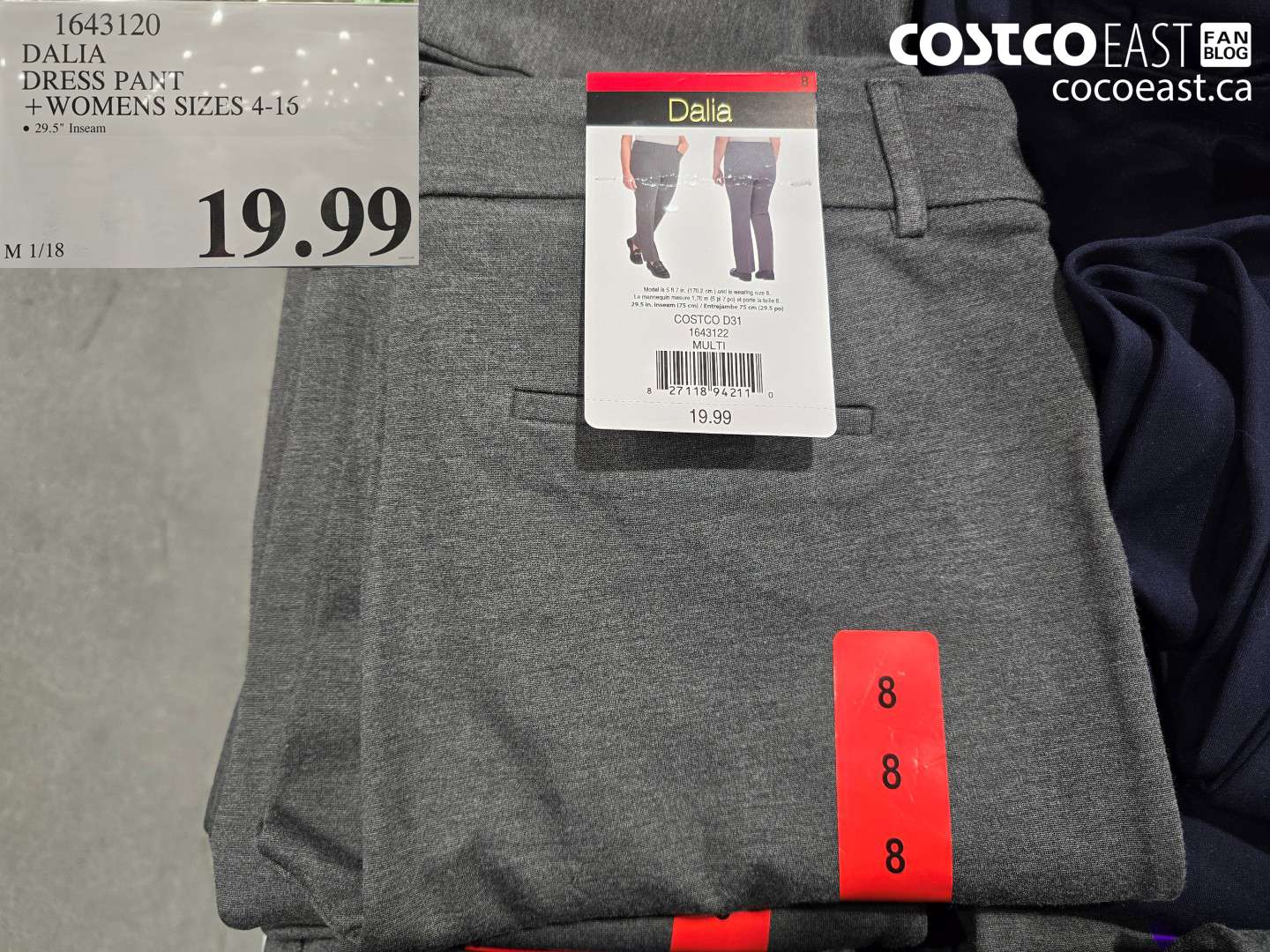 1643120 DALIA DRESS PANT +WOMENS SIZES 4-16 $19.99