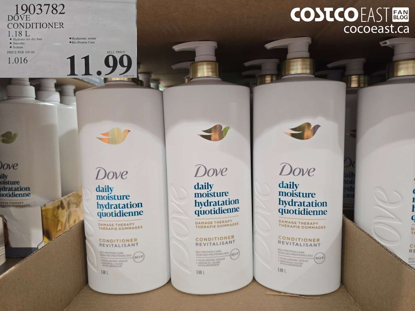 1903782 DOVE CONDITIONER 1.18 L $11.99