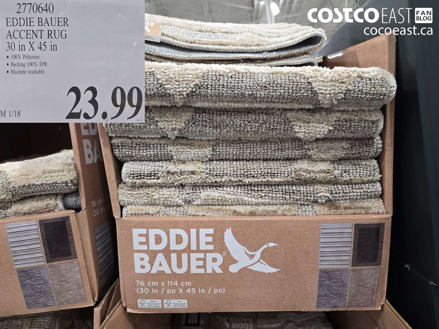 2710640 EDDIE BAUER ACCENT RUG 30 in X 45 in $23.99