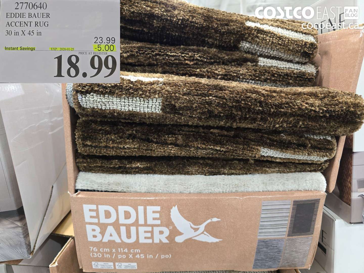 2710640 EDDIE BAUER ACCENT RUG 30 in X 45 in ($5.00 INSTANT SAVINGS EXPIRES ON 2026-01-25) $18.99