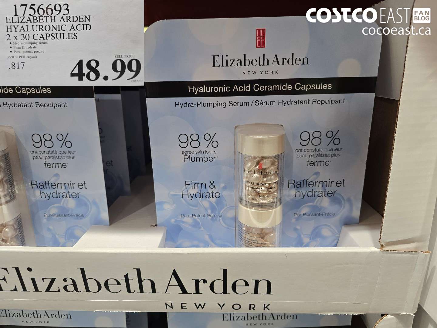 1756693 ELIZABETH ARDEN HYALURONIC ACID 2 x 30 CAPSULES $48.99