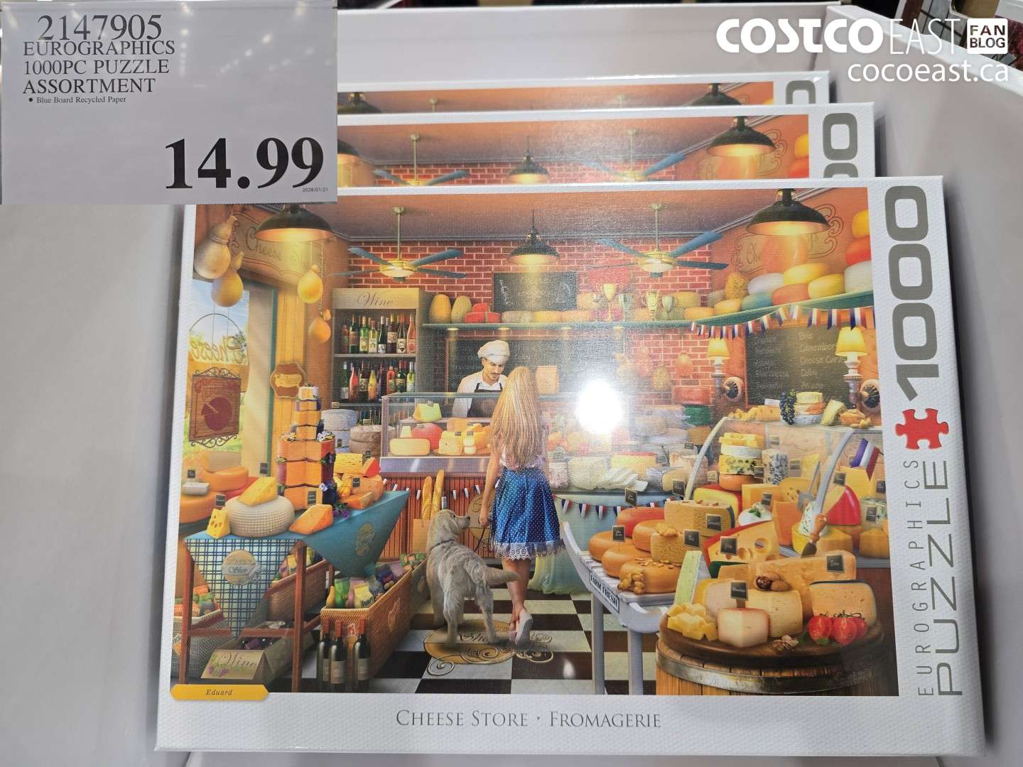 2147905 EUROGRAPHICS 1000PC PUZZLE ASSORTMENT $14.99