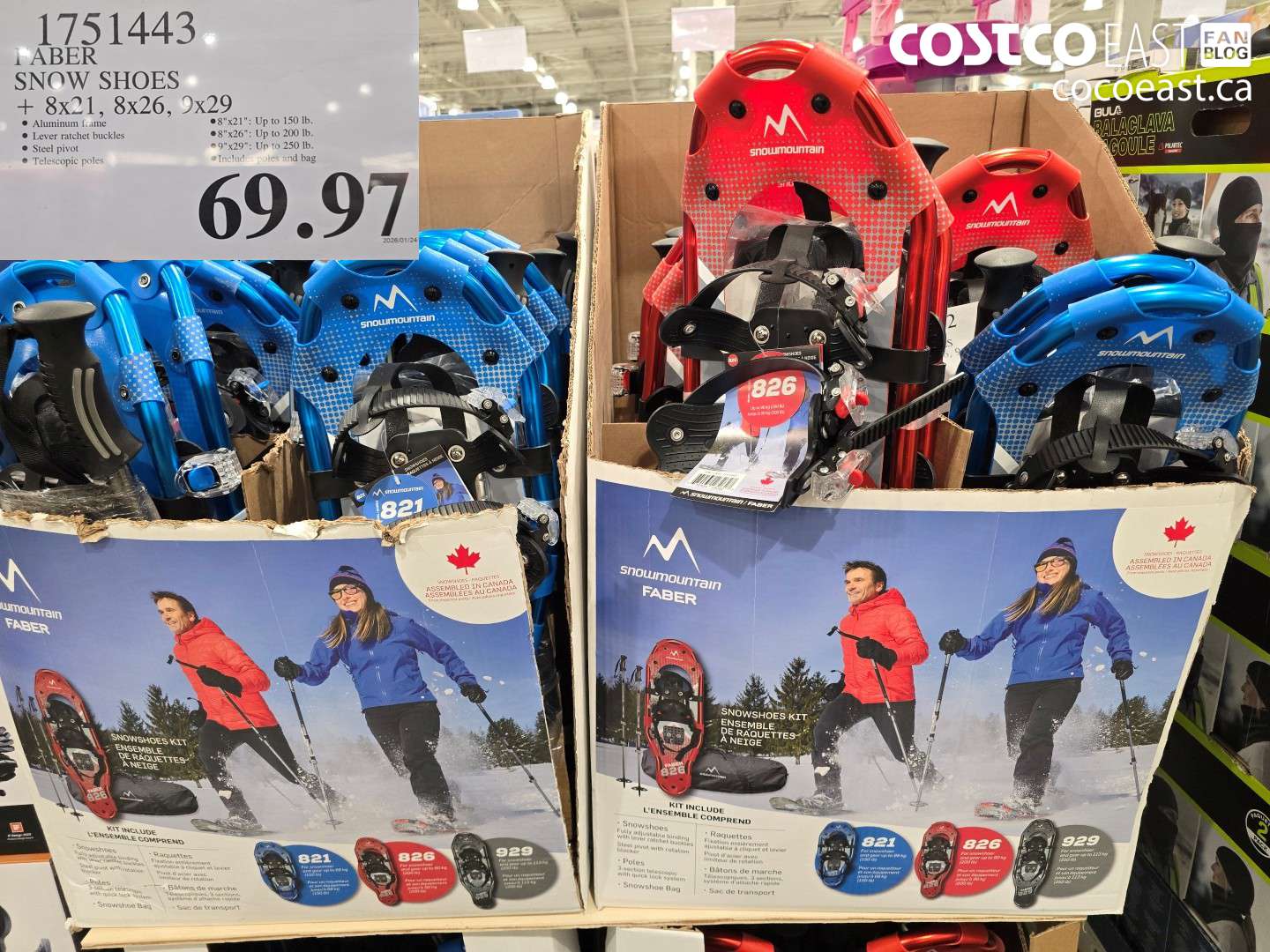 1751443 FABER SNOW SHOES + 8x21, 8x26, 9x29 $69.97
