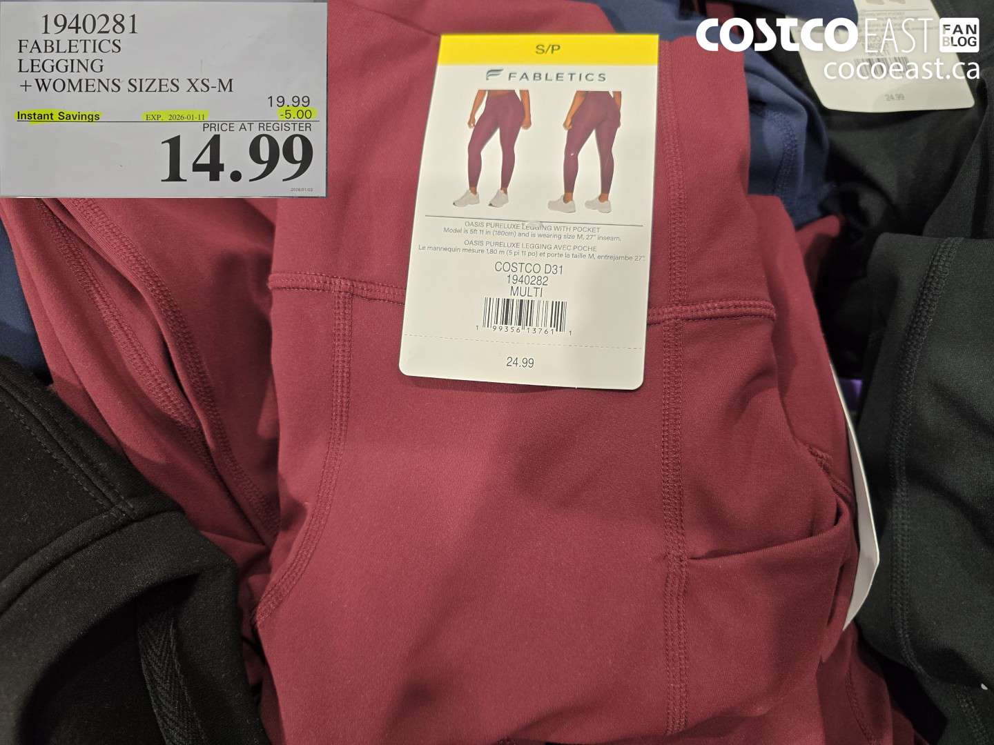 1940281 FABLETICS LEGGING +WOMENS SIZES XS-XL ($5.00 INSTANT SAVINGS EXPIRES ON 2026-01-11) $14.99