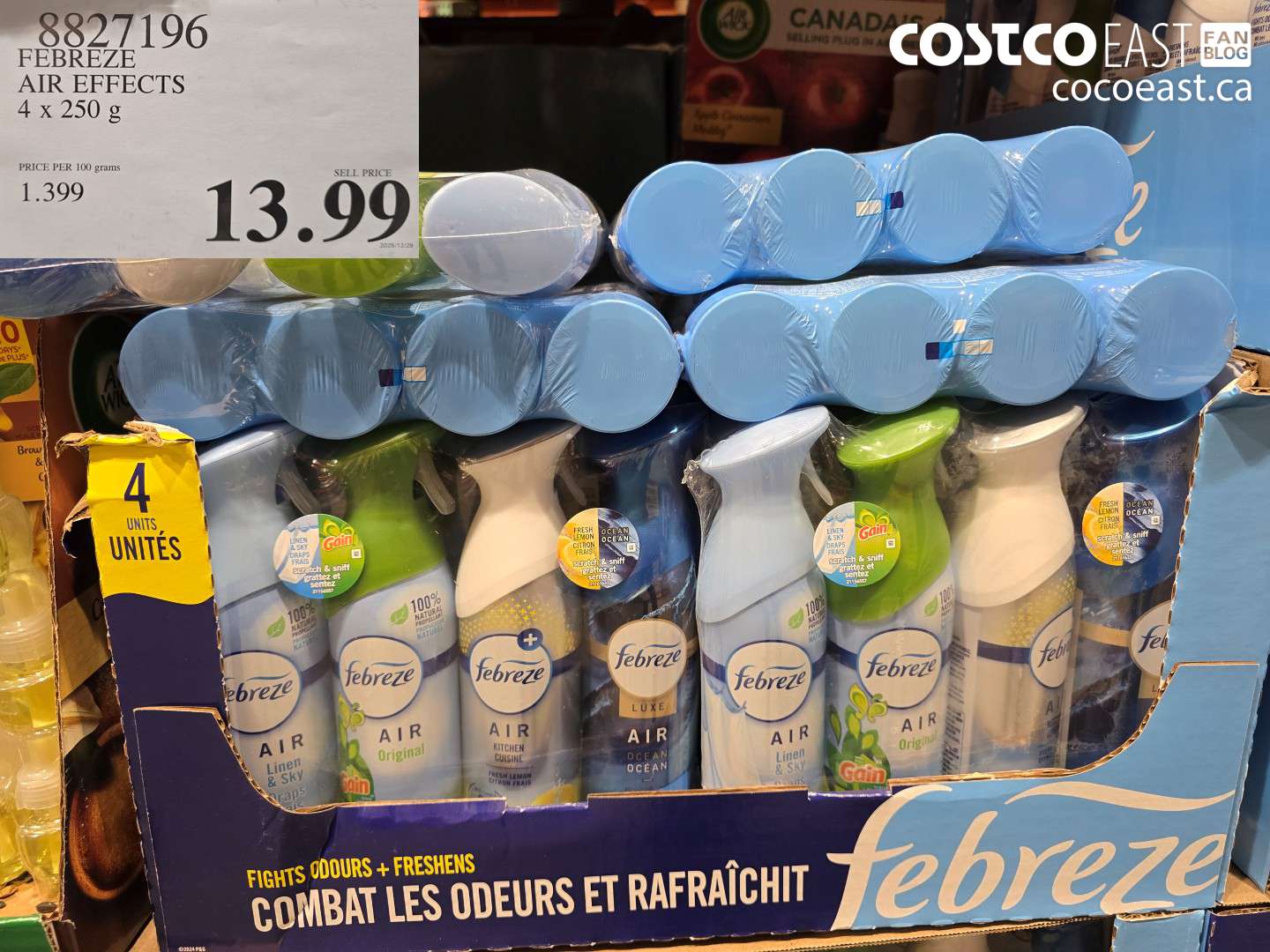 8827196 FEBREZE AIR EFFECTS 4 X 250 G $13.99