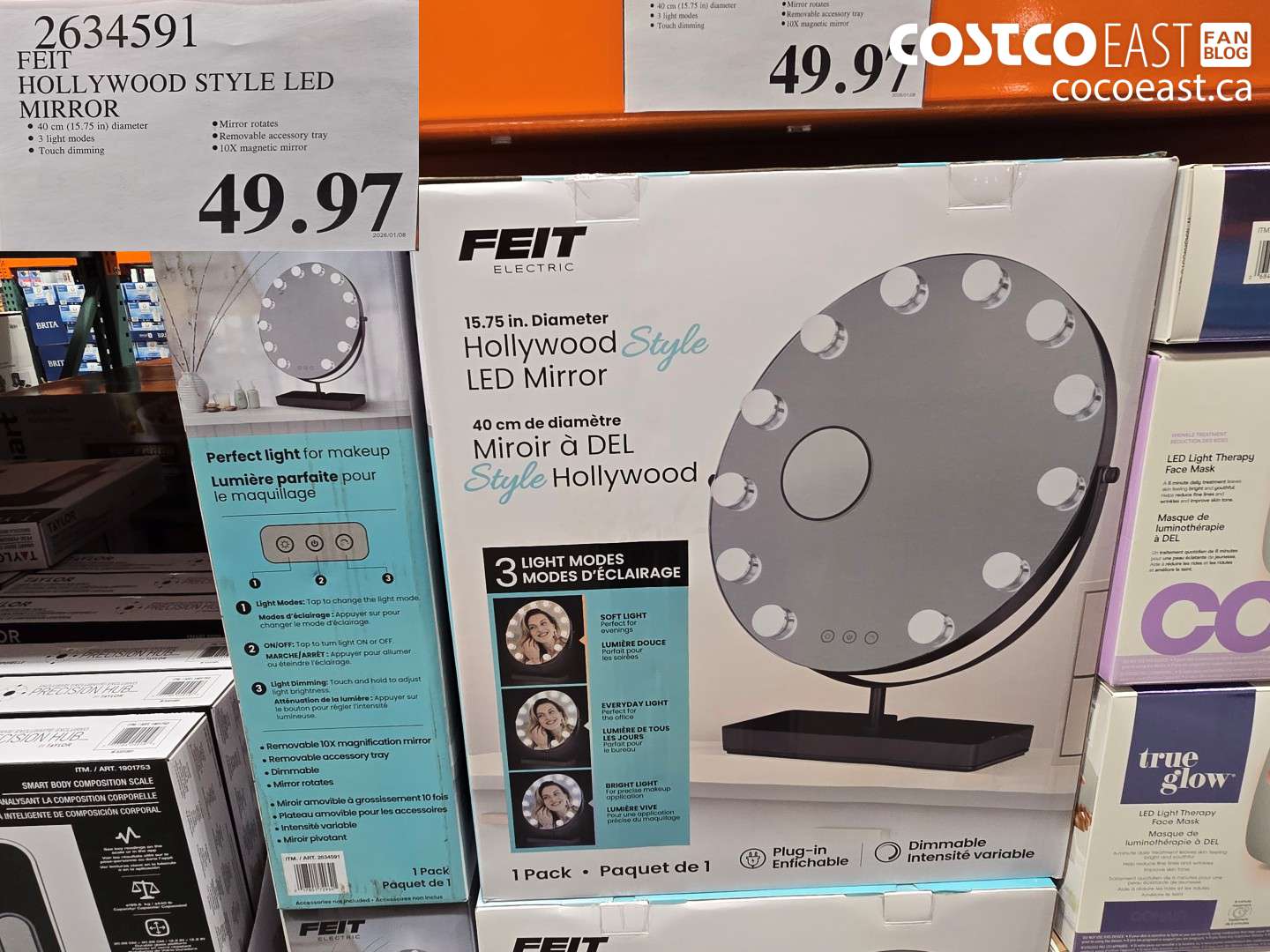 2634591 FEIT HOLLYWOOD STYLE LED MIRROR $49.97