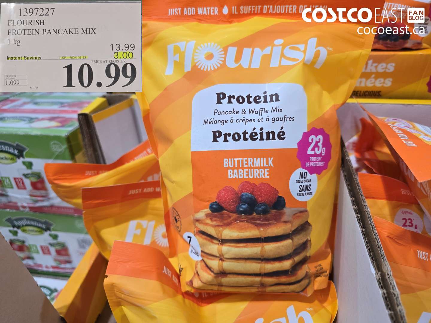 1397227 FLOURISH PROTEIN PANCAKE MIX 1 kg ($3.00 INSTANT SAVINGS EXPIRES ON 2026-01-18) $10.99