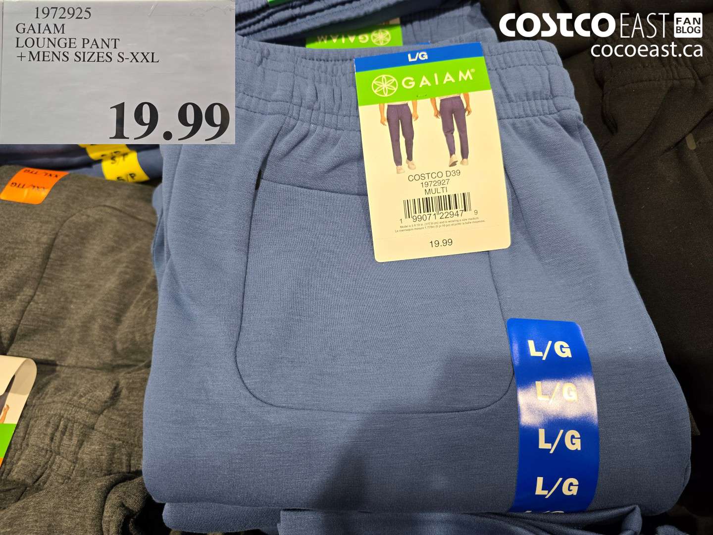 1972925 GAIAM LOUNGE PANT +MENS SIZES S-XXL  $19.99