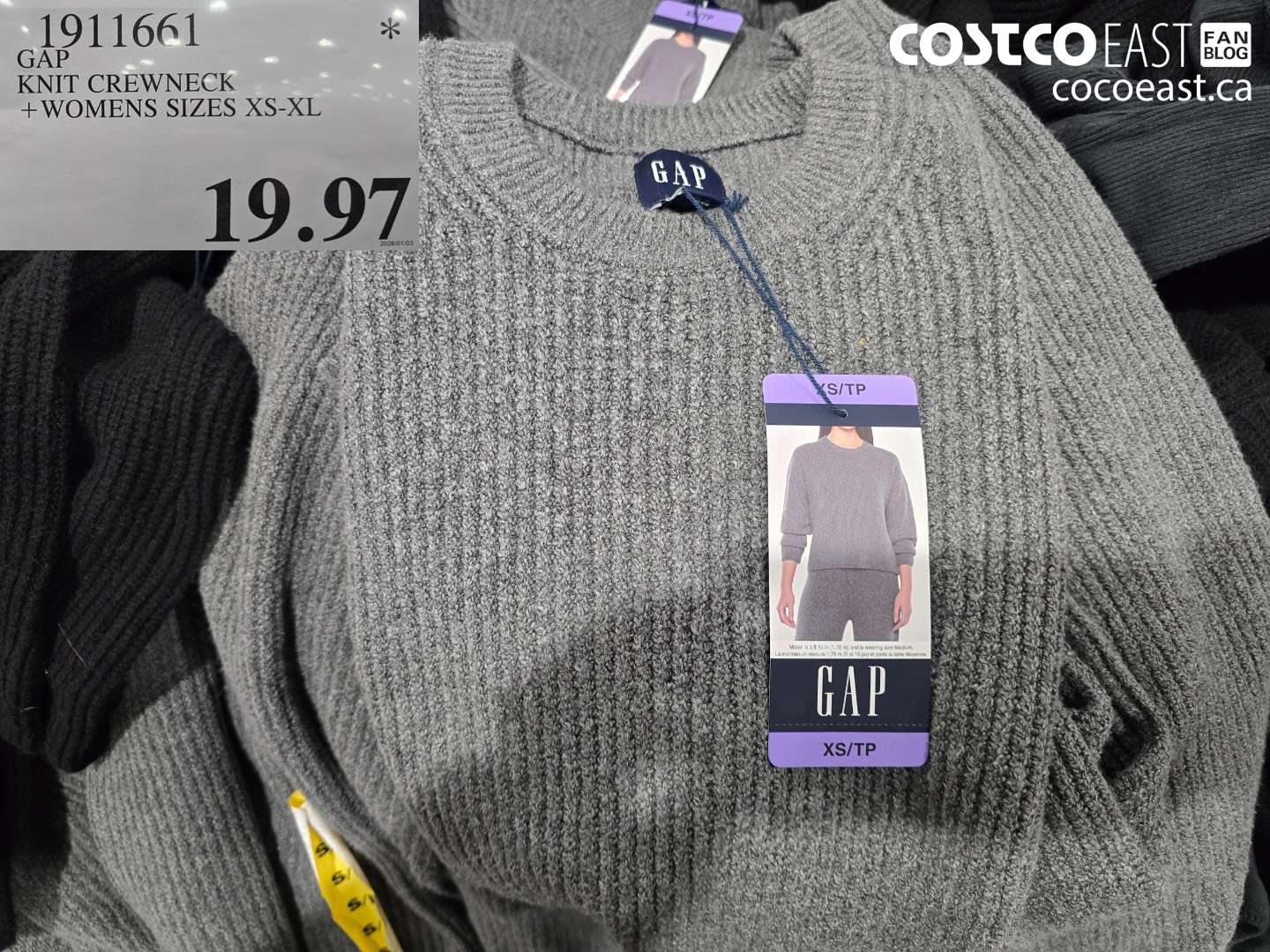 1911661 GAP KNIT CREWNECK +WOMENS SIZES XS-XL $19.97