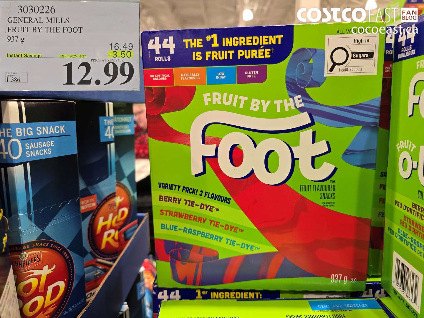 3030226 GENERAL MILLS FRUIT BY THE FOOT 937 G ($3.50 INSTANT SAVINGS EXPIRES ON 2026-01-27) $12.99