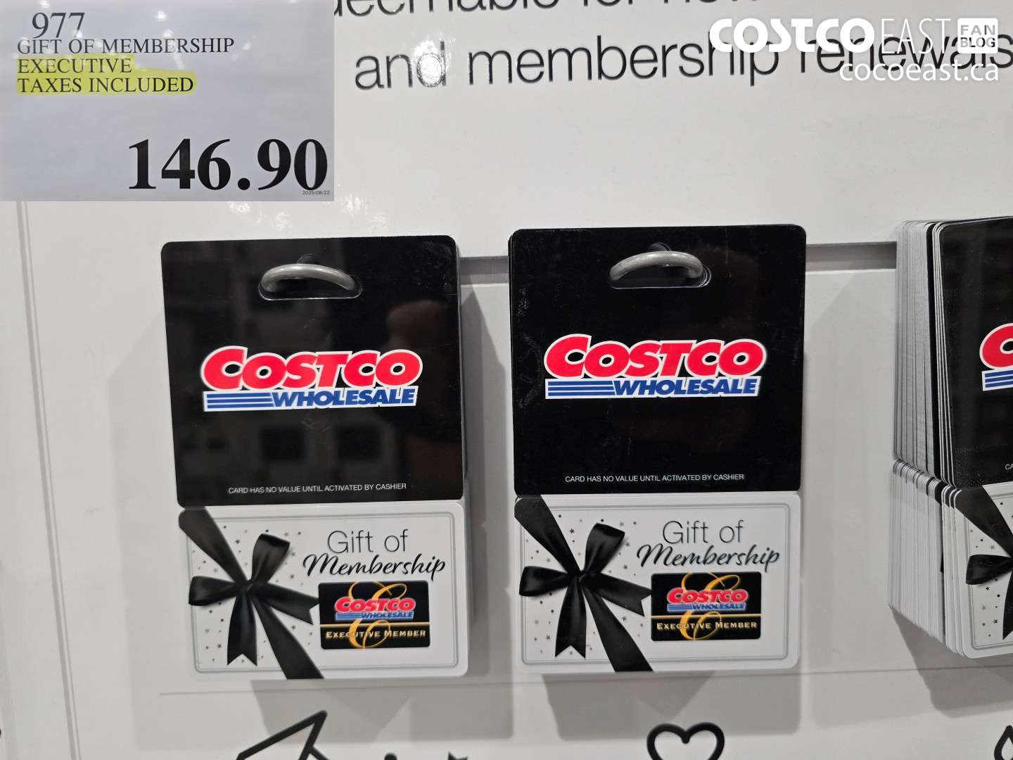 977 GIFT OF MEMBERSHIP EXECUTIVE TAXES INCLUDED $146.90